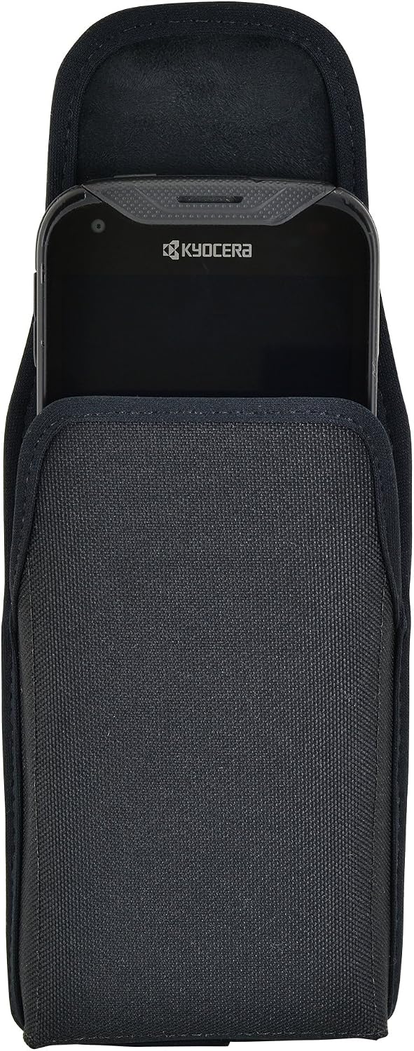 Turtleback Belt Clip Case Compatible with DuraForce PRO E6810 E6820 E6830 Black Vertical Holster Nylon Pouch with Heavy Duty Rotating Belt Clip