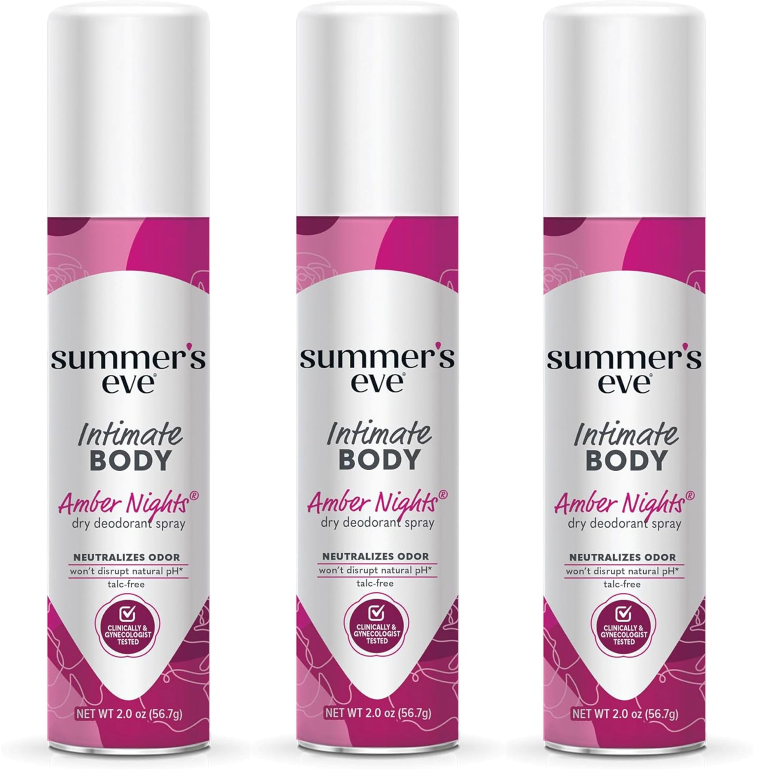 Summer's Eve Amber Nights Daily Refreshing Feminine Spray, 2 oz (Pack of 3)