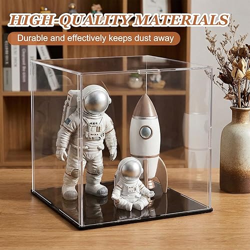 Miniatura 5 de Yungyan 1 vitrina de acrílico transparente autoensamblable, a prueba de polvo, escaparate de protección para figuras coleccionables de figuras de