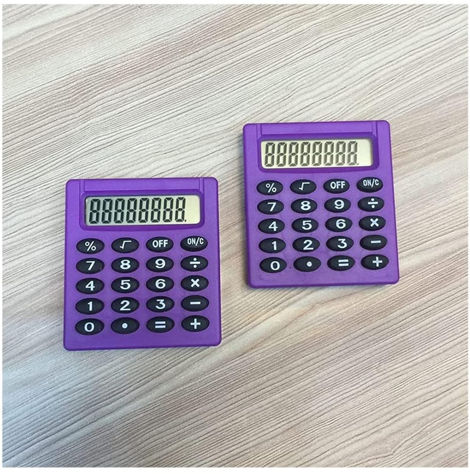 Kalkulatory Kalkulator, 2szt. Kalkulatory Elektroniczny Kalkulator Biurkowy Wyświetlacz LCD Biurowy Lekki Kalkulator Przybory Szkolne(Purple)