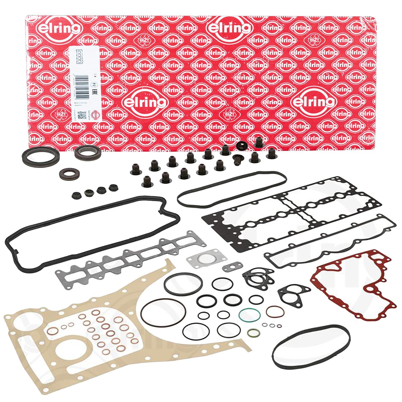 ELRING 733.542 Kit guarnizioni motore senza guarnizione testata con guarnizione tenuta stelo valvola con paraolio-albero a gomiti