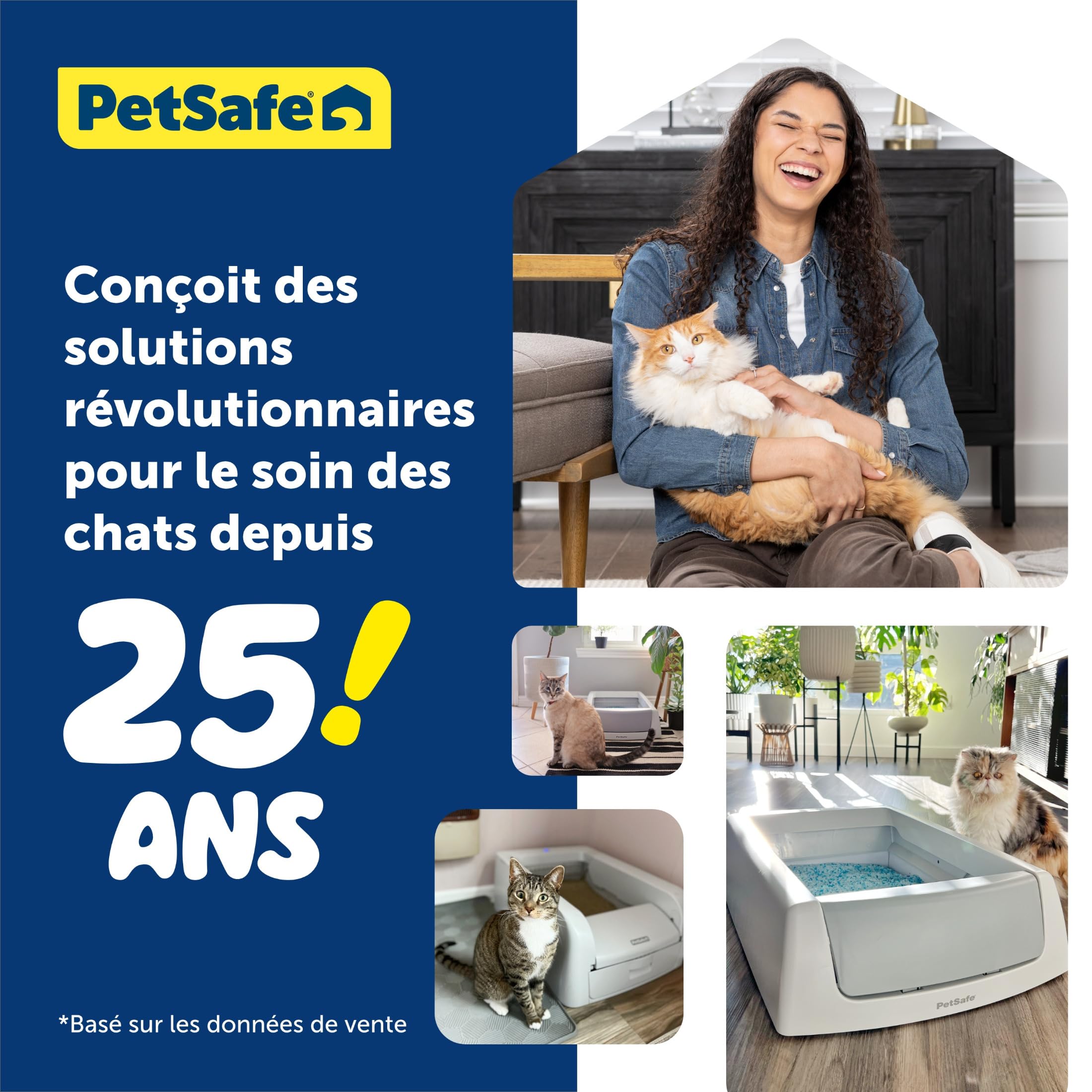 PetSafe - ScoopFree Bac à Litière Autonettoyant - Plus Besoin de Ramasser, Contrôle Odorant Supérieur, Adapté aux Multi-Chats | Plus Besoin de Ramasser, Contrôle Odorant Supérieur, Adapté Multi-Chats