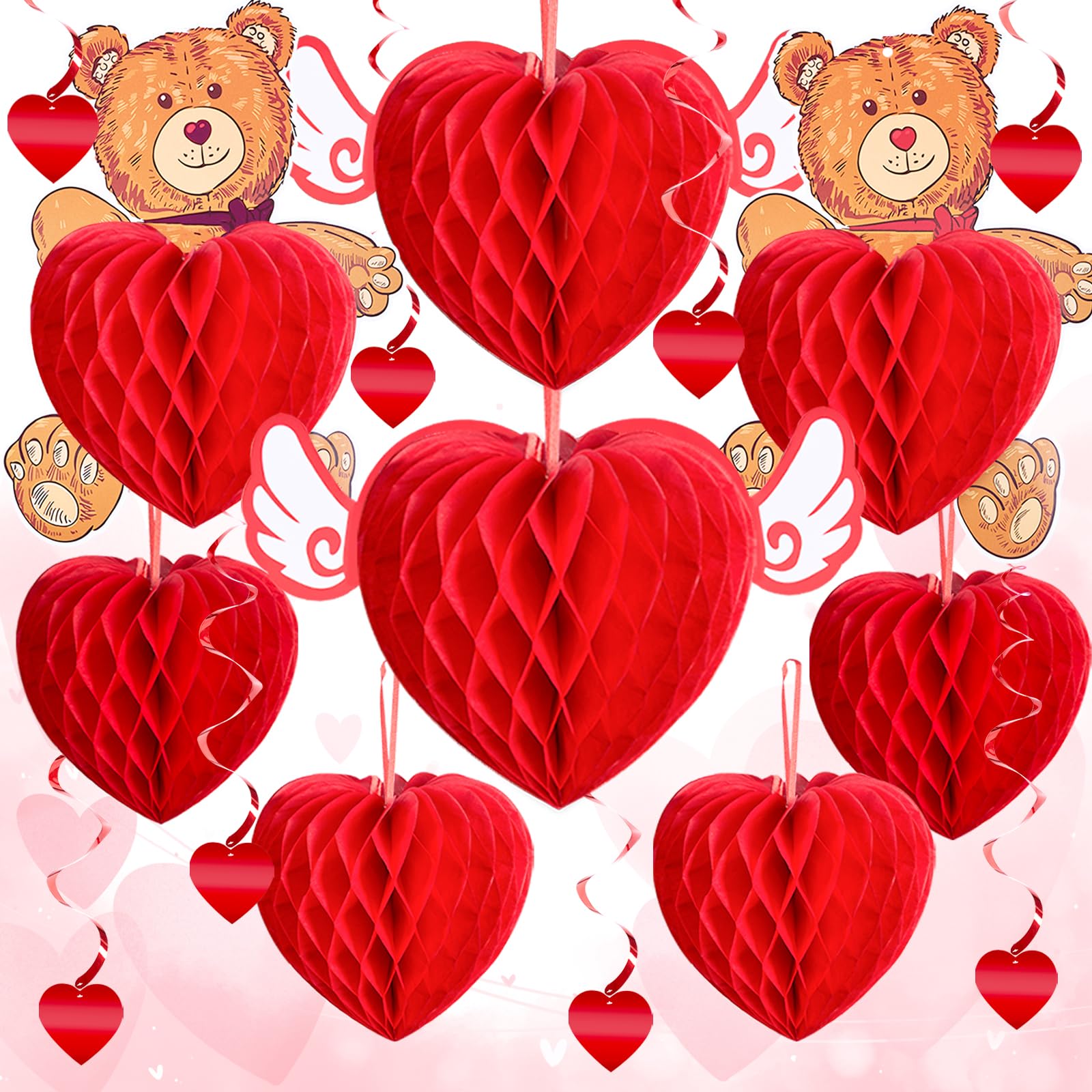 14 pieces valentines decorations,valentines day decorations,360-degree display romantic decorations,proposal decorations,will you be my girlfriend