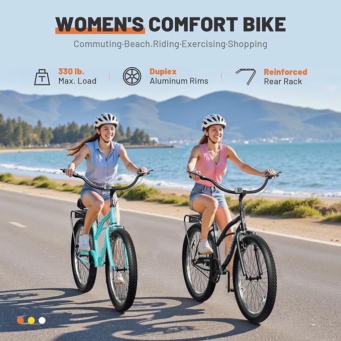 Bicicleta playera para adultos 26 pulgadas, cuadro acero al carbono miniatura 2