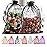 ANZNKU 100 Pack Premium Organza Bags, Black Drawstring Wedding Favor, 4x6 Inches Small Mesh for Halloween, Jewelry, Party, Christmas - Sheer Gift