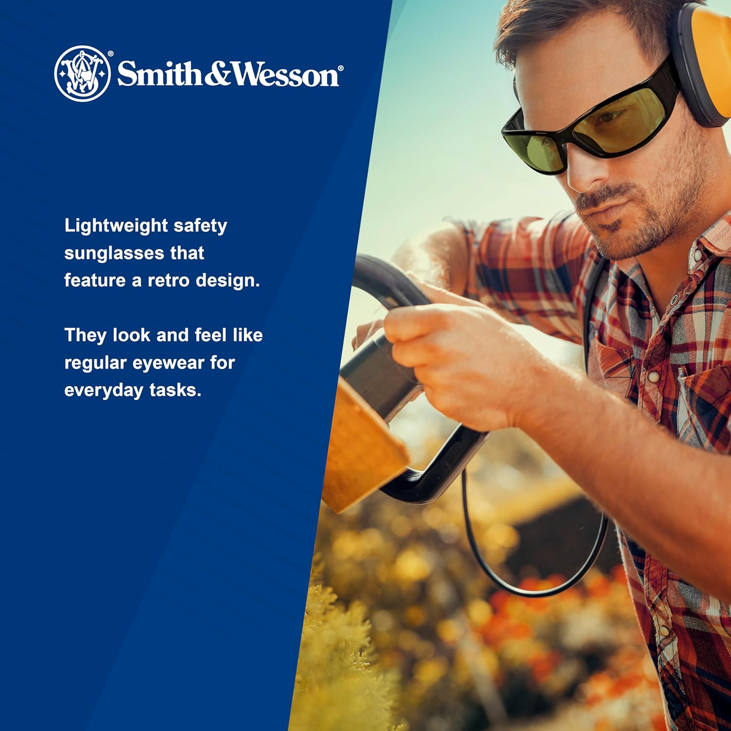 Smith & Wesson® Elite™ Safety Glasses (21305), with Anti-Fog Coating, Amber (Yellow) Lenses, Black Frame, Unisex for Men and Women (Qty 12)