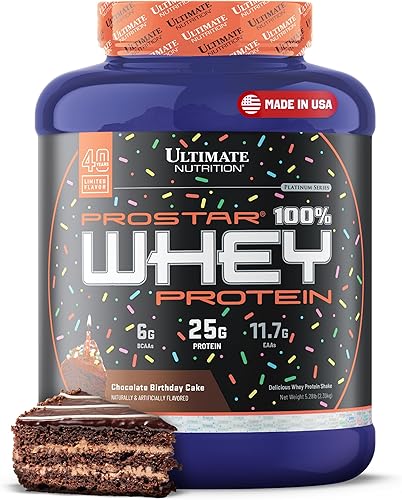 Vista 36 de Ultimate Nutrition PROSTAR 100% proteína de suero en polvo, baja en carbohidratos, apta para dieta cetogénica, 80 porciones, crema de chocolate
