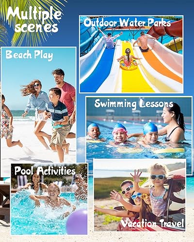 Miniatura 6 de babygoal Pañales de natación reutilizables con bolsa húmeda, paquete de 4, pañales de agua ajustables y lavables para lecciones de natación para