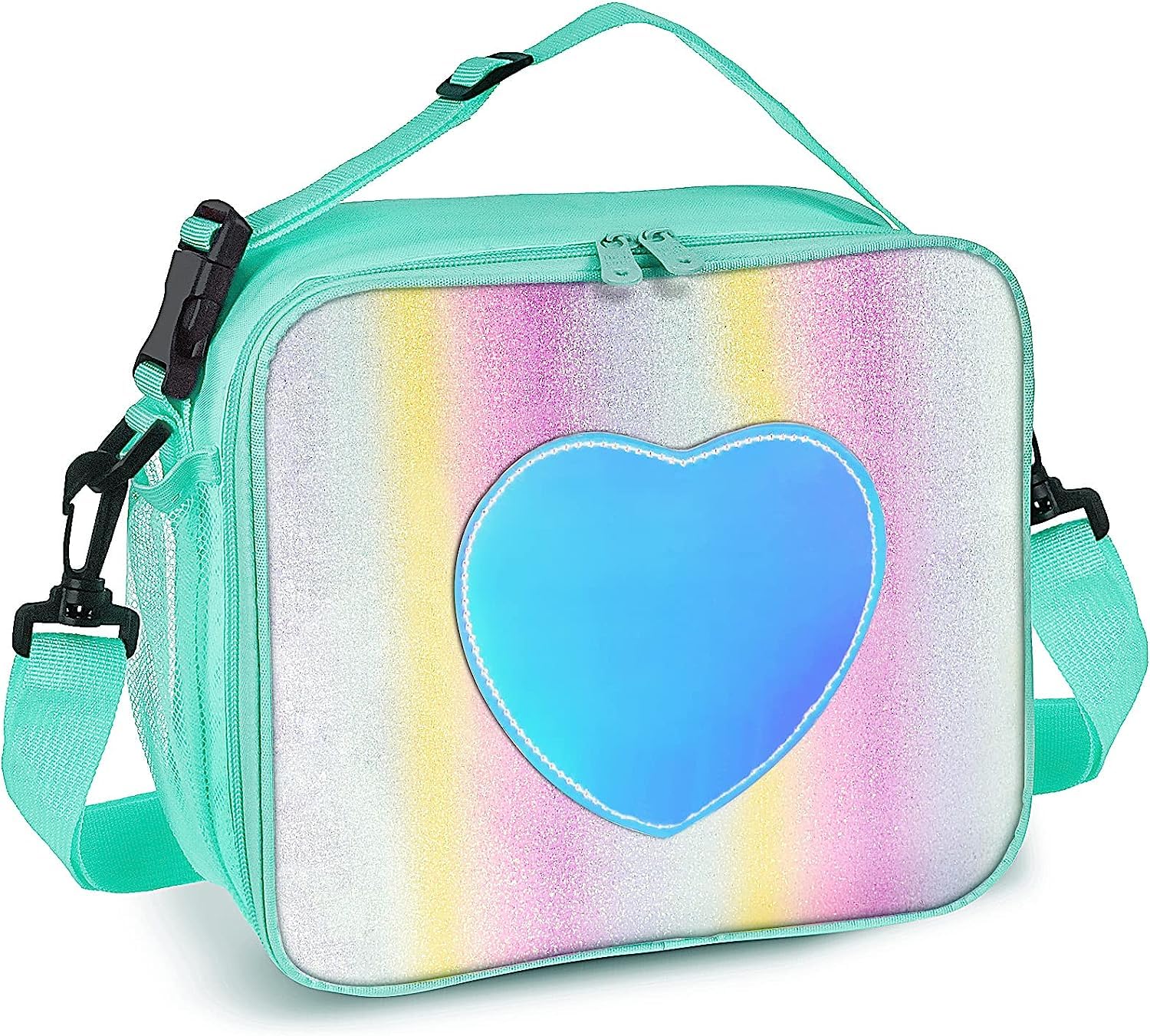 KEAIDUOLunch Bag for Girls Women, Cute Fashion Insulated Resuable Lunch Bag Cooler Lunch Tote Box for Girls Women School Kindergarten (Green)