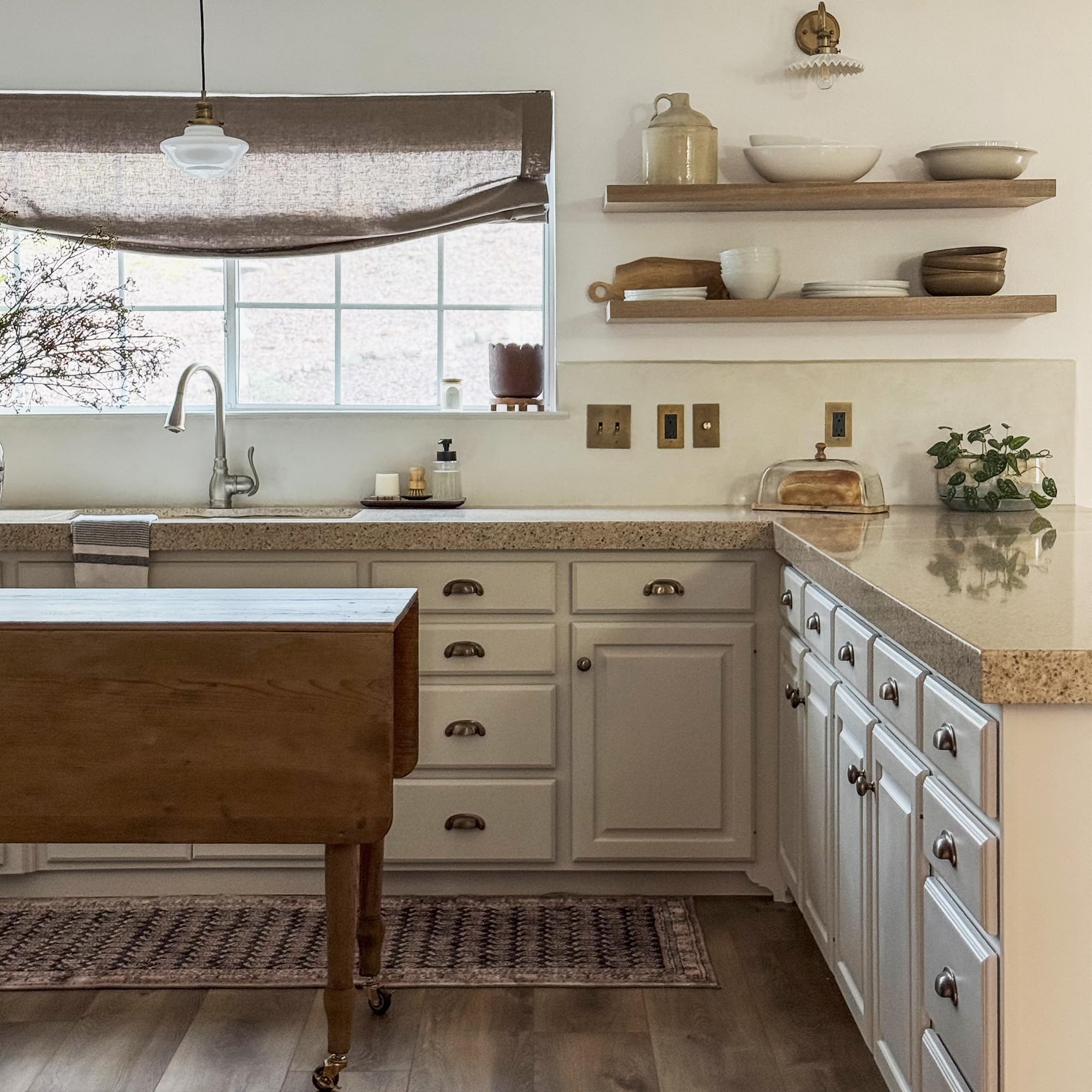 MOOD Custom Bamboo Shades | Modern | Top Down Bottom Up Cordless | Natural Woven Wood Roman Shades for Windows | Rustic Walnut (Great Privacy) | Sample Swatch Kit