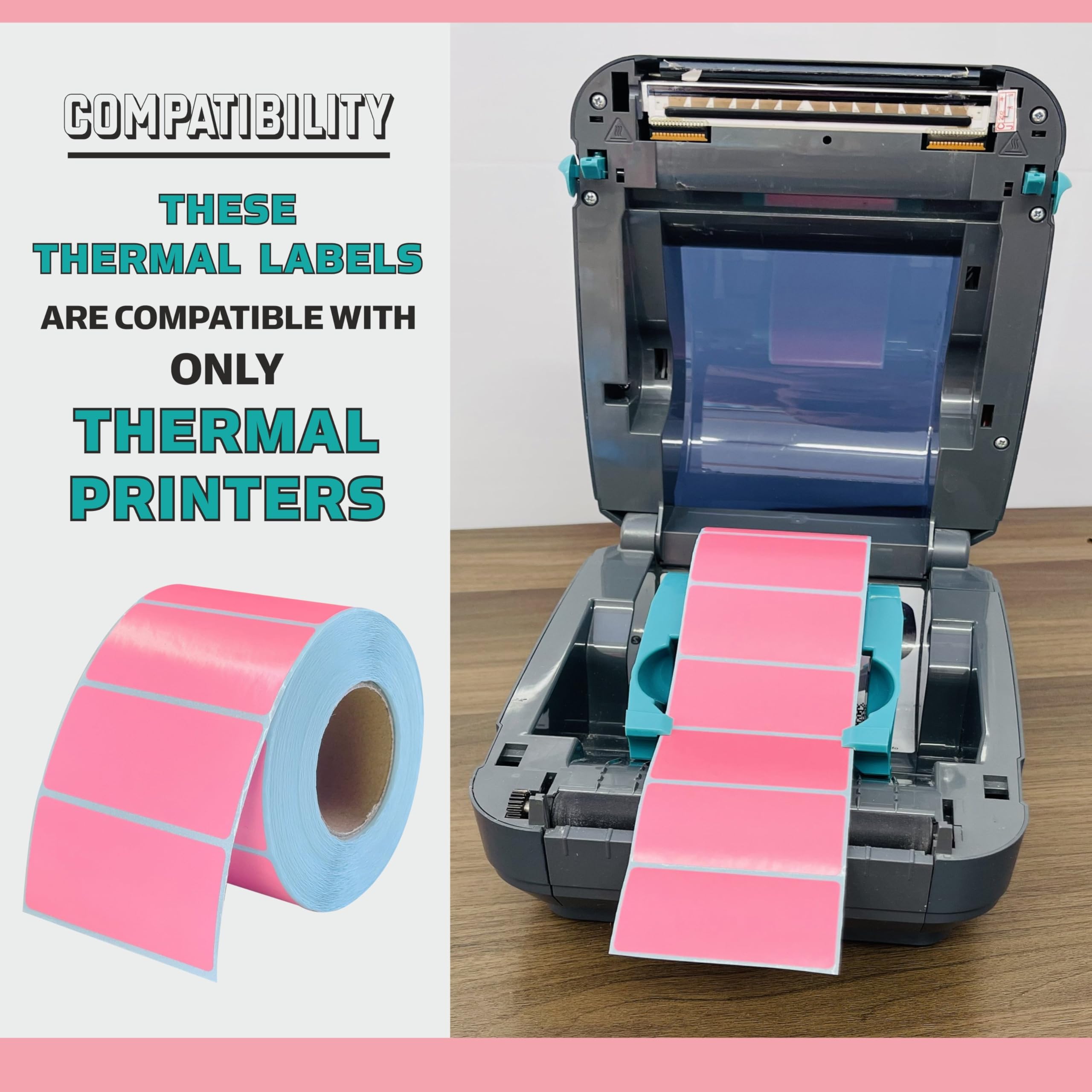 BRISKEE 1000 Self Adhesive Labels 60mm X 30mm | Multi-Purpose, Waterproof, Oil-Proof Thermal Labels For FBA, Barcode, Address, Kitchen, Fridge, Freezer (1 Pack