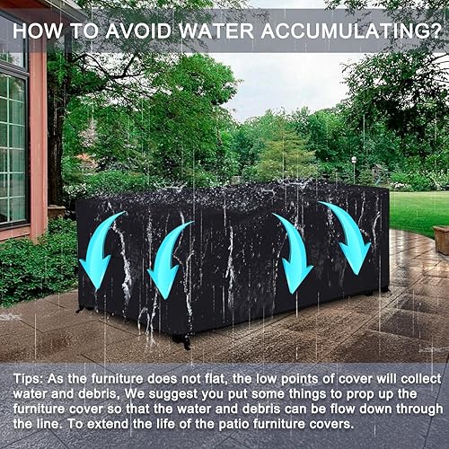 Miniatura 40 de ABCCANOPY Cubierta para caja de patio, impermeable y a prueba de polvo, protección de invierno, cubierta universal para muebles de 64 x 30 x 26 Gris