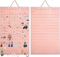 Vista 8 de Organizador de aretes colgantes, con capacidad para hasta 330 pares, soporte de pared de fieltro suave, organizador de aretes para mujeres y niñas