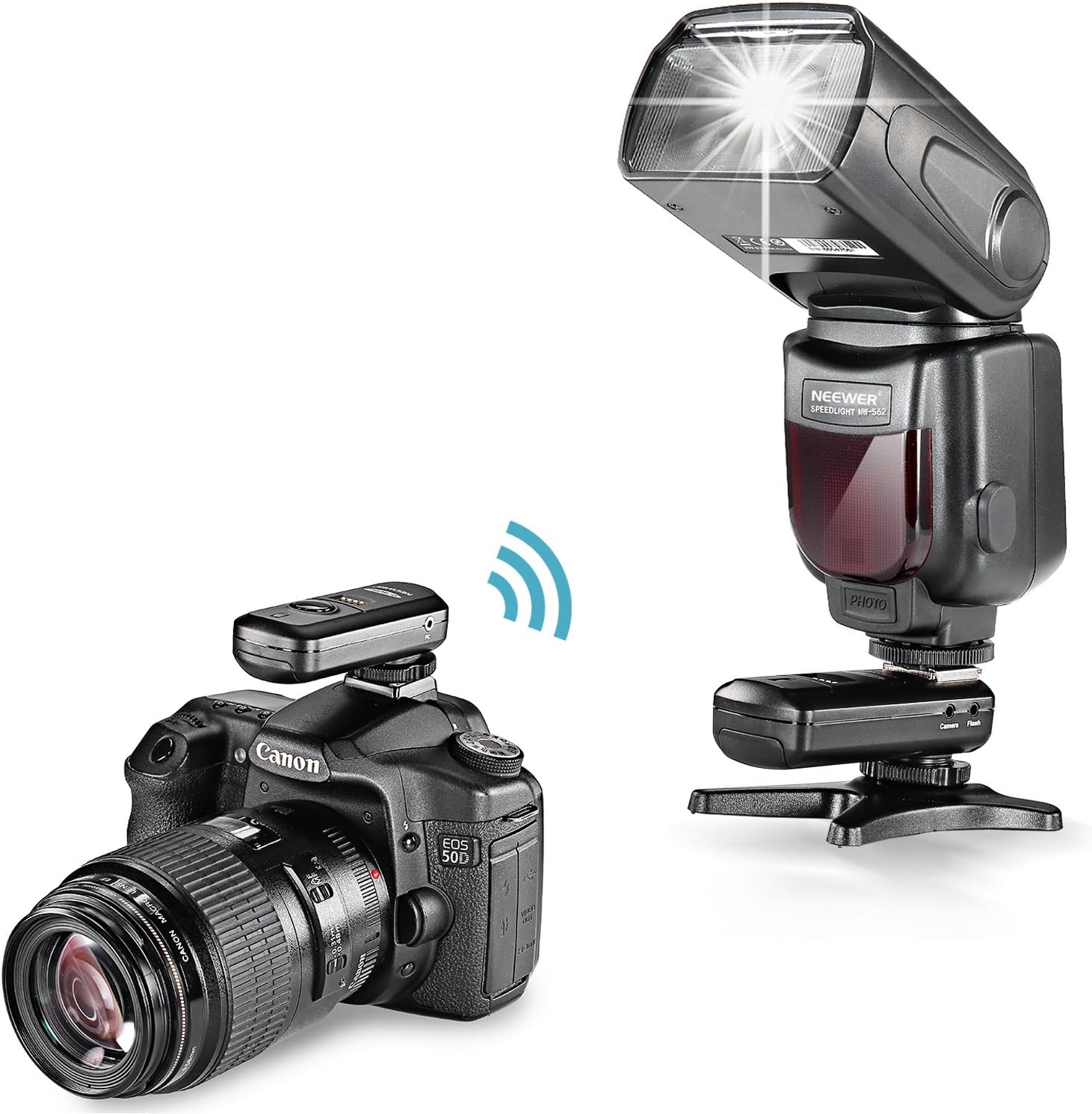 Neewer FC-16 Wireless Trigger on camera, flash off-camera