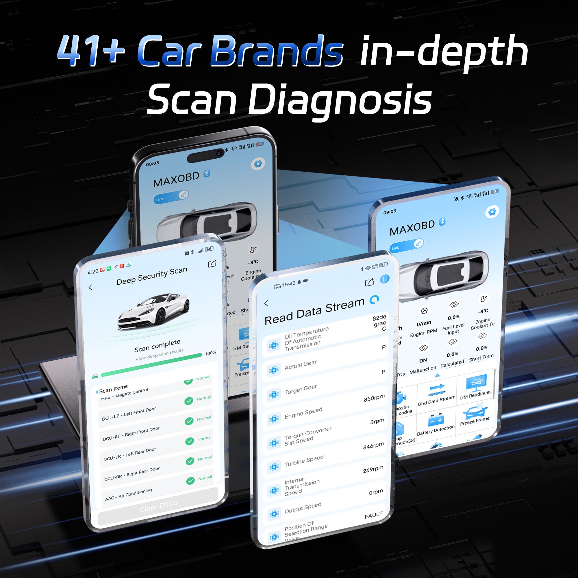 KONNWEI MAXOBD OBD2 Bluetooth Scanner Per iOS/Android Lettore di codici di guasto OBDII Codice Scanner Auto Check Engine Light