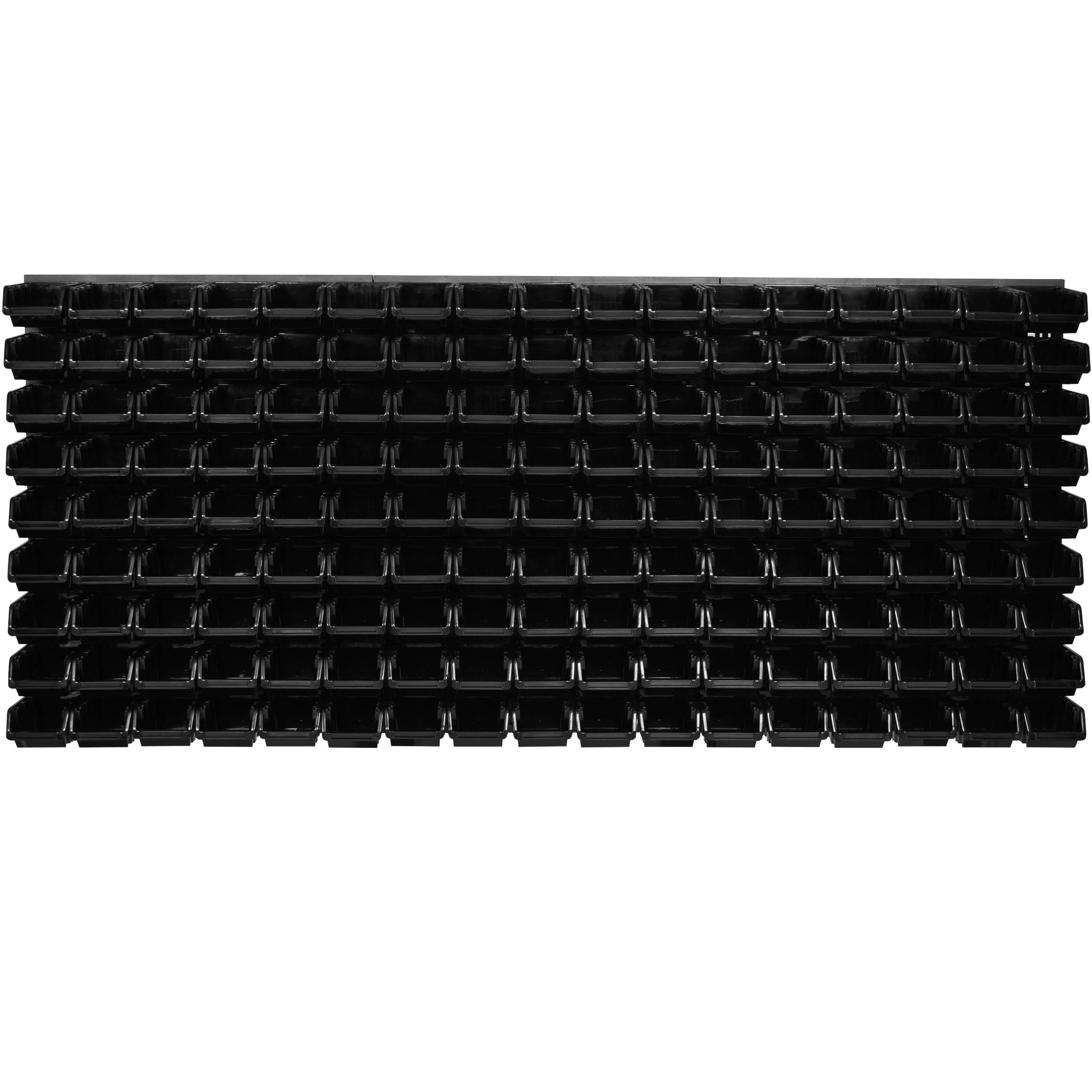 Opbergsysteem, wandrek, 1734 x 780 mm, 127 stuks box, stapelboxen, opbergkast, extra sterke wandplaten, uitbreidbaar rek, werkplaatsrek, opbergrek