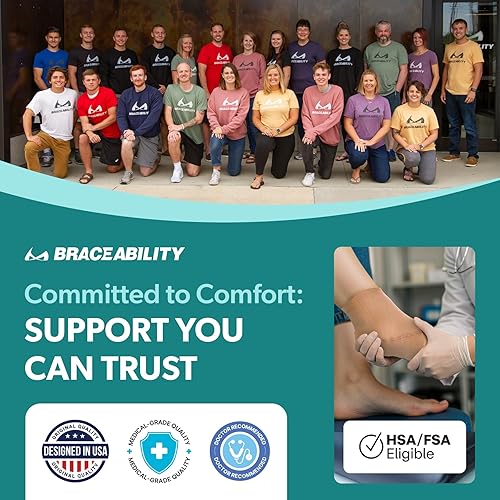Miniatura 8 de BraceAbility Tobillera elástica  Vendaje de protección de apoyo para los pies para evitar esguinces de tobillo en gimnasia, baile, caída, yoga,