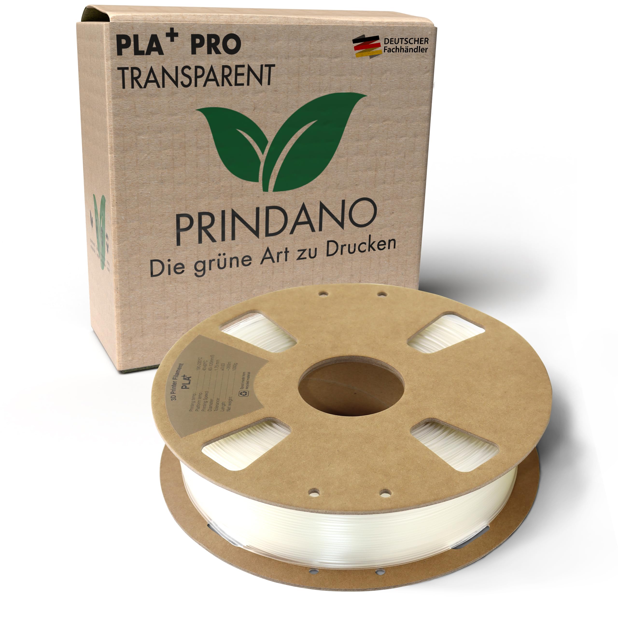 BIO PLA+ Filament 1.75 mm PLA Plus 3D Printer Filament 1 kg Spool Dimensional Accuracy +/- 0.03 mm PLA+ FDM Printer Consumable PLA+ Pro Transparent