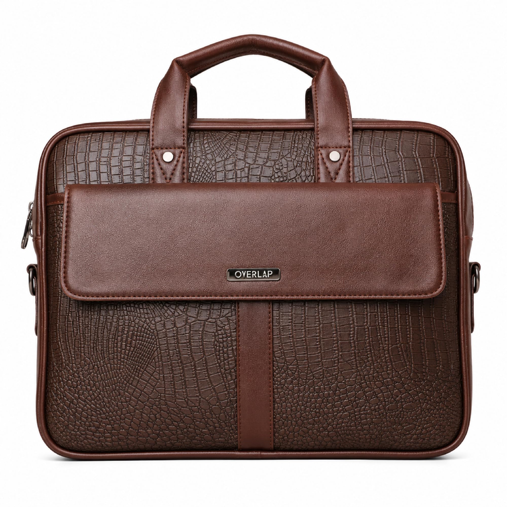 PU Leather Office Laptop Briefcase Bag for Men & Women | Water Resistant Executive Tote Handbag | Fits 14 15.6 17 Inch Laptops | Padded Compartment | Professional Business Travel Bag-image-8