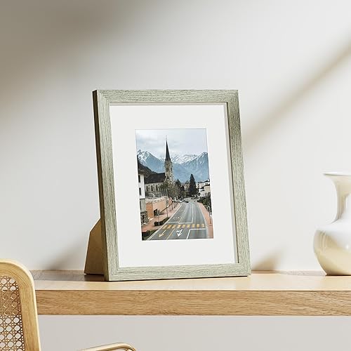 Vista 530 de Vittanly - Juego de 9 portarretratos, plexiglás resistente a rupturas, exhibe fotos de 12 x 12 pulgadas o, con paspartú, de 8 x 8 pulgadas, marcos