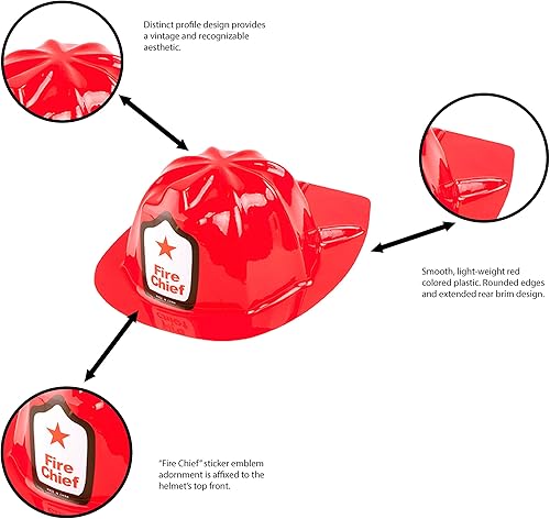 Super Z Outlet 12 Pack Firefighter Children's Helmet Party Supplies for Kid's Costume Accessory