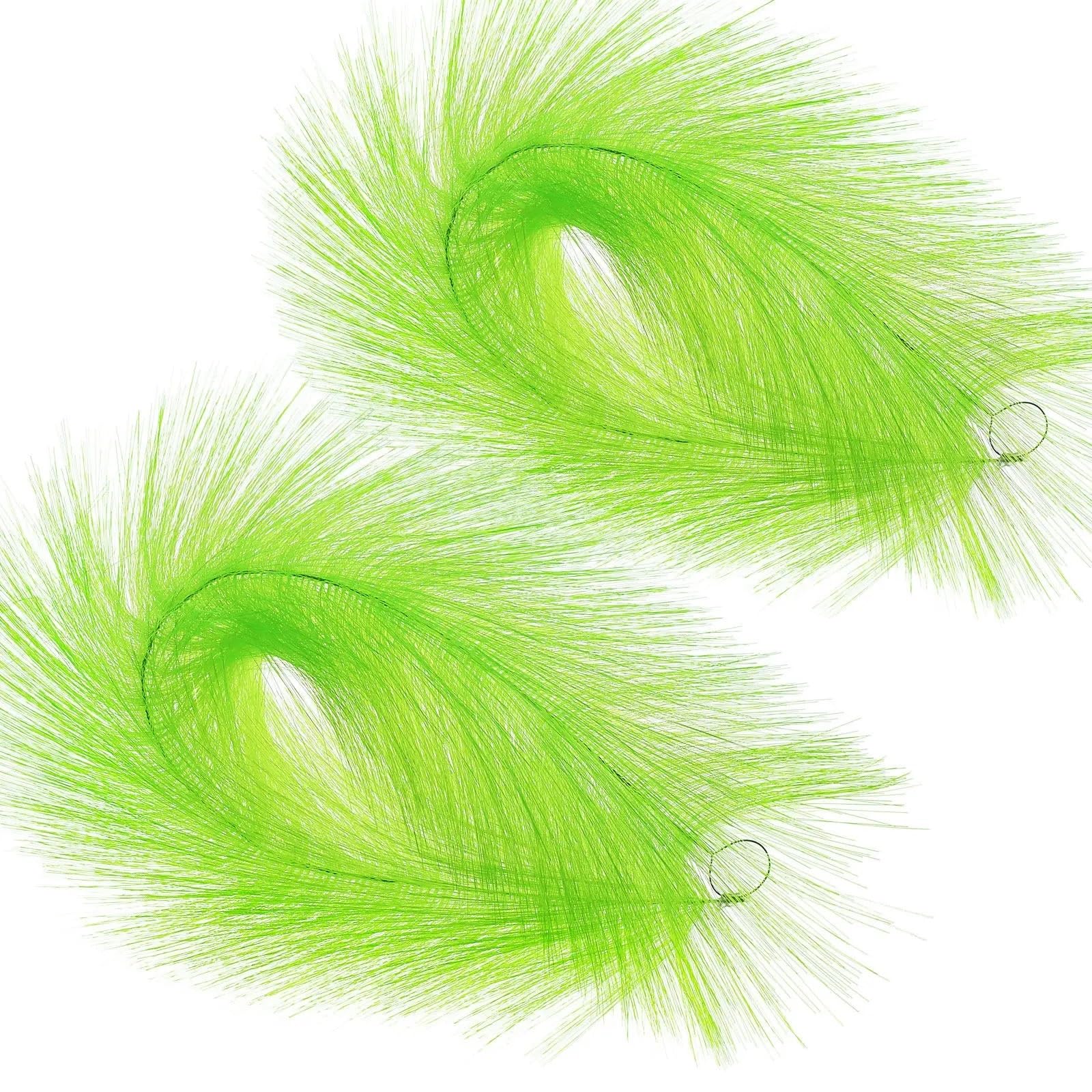 WonJoxel Fish Spawning Mops 2Pcs Artificial Aquarium Grass Plants Realistic Plastic Stainless Steel Fish Tank Decor for Hatching Breeding Egg Laying
