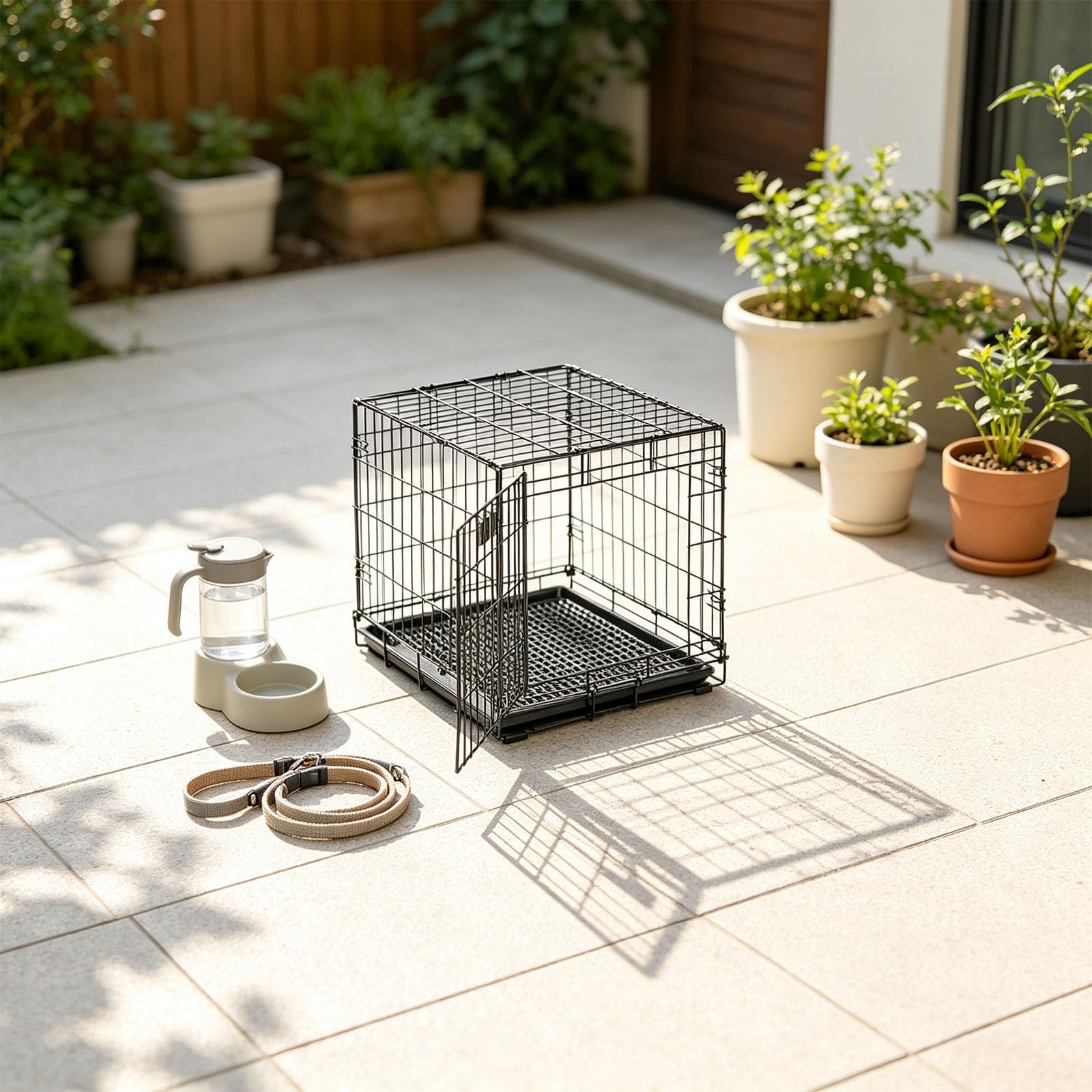 Piastrelle ad incastro per cani, per copertura della base del canile, in PVC resistente all'acqua, con parte superiore ventilata, set da 6 pezzi per uso interno