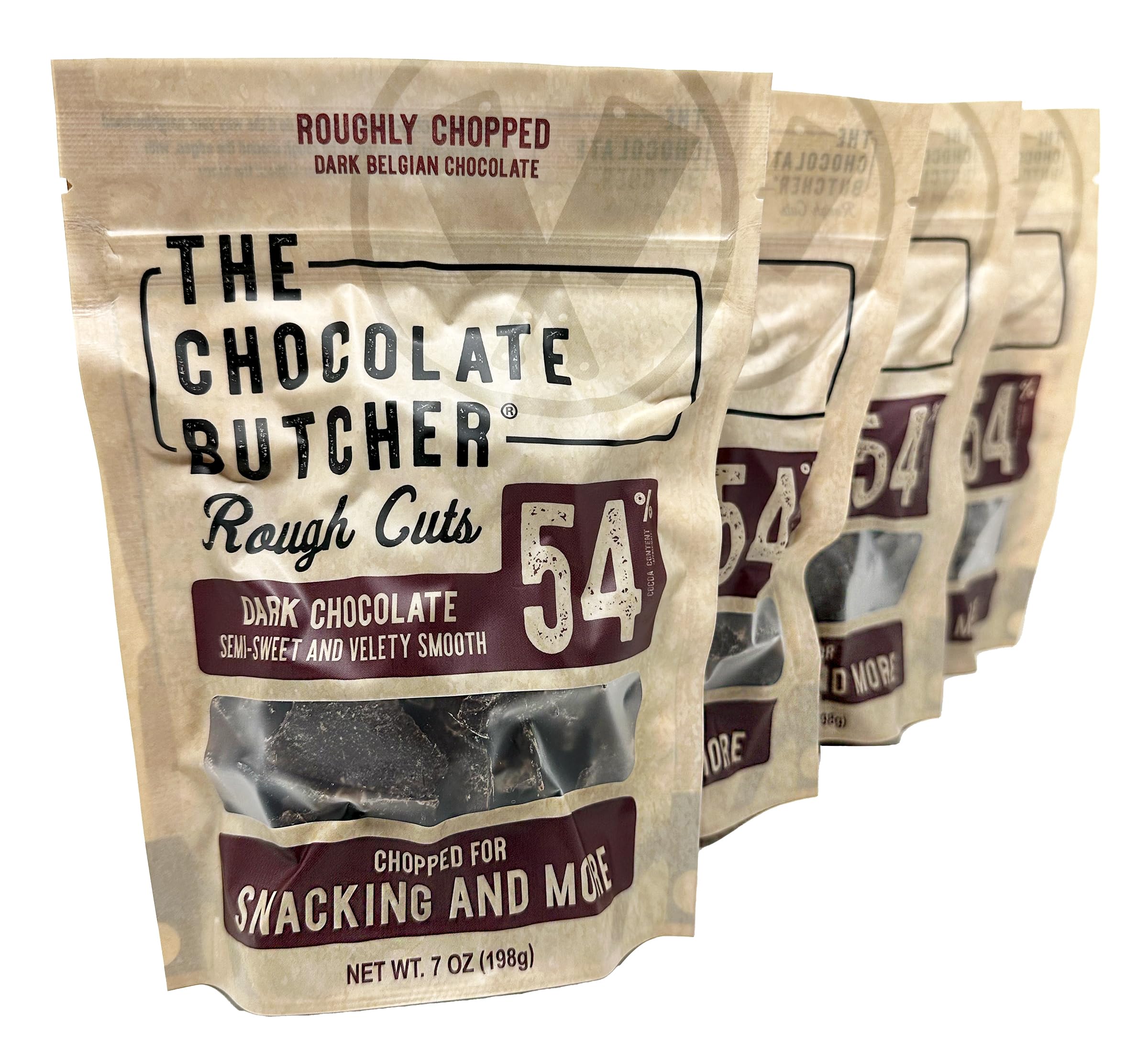 The Chocolate Butcher/Dark Chocolate 54% / Chopped for Snacking or Melting