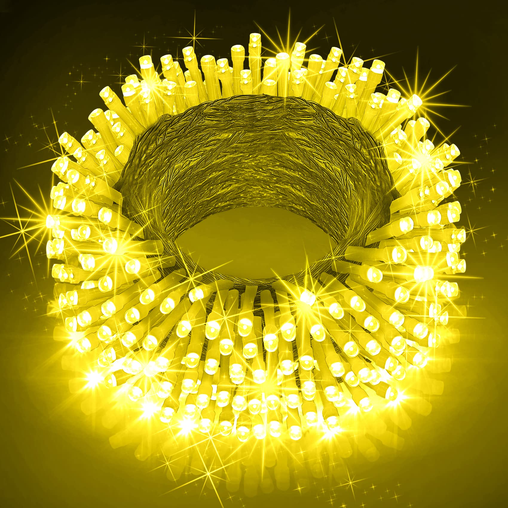 Heceltt Christmas Lights Outdoor, 197ft 500 LED Fairy Lights, Plug in