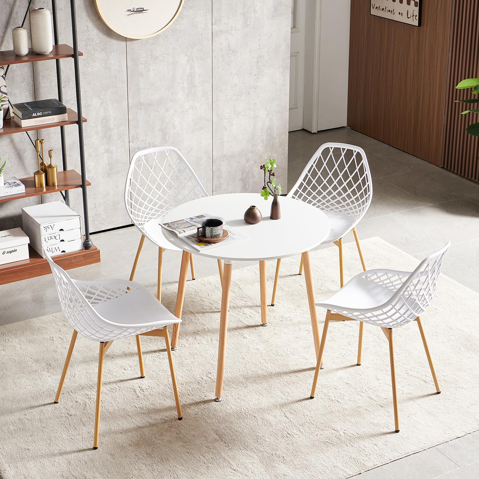 buybyroom Eetkamerstoelen, set van 4, comfortabele gestoffeerde