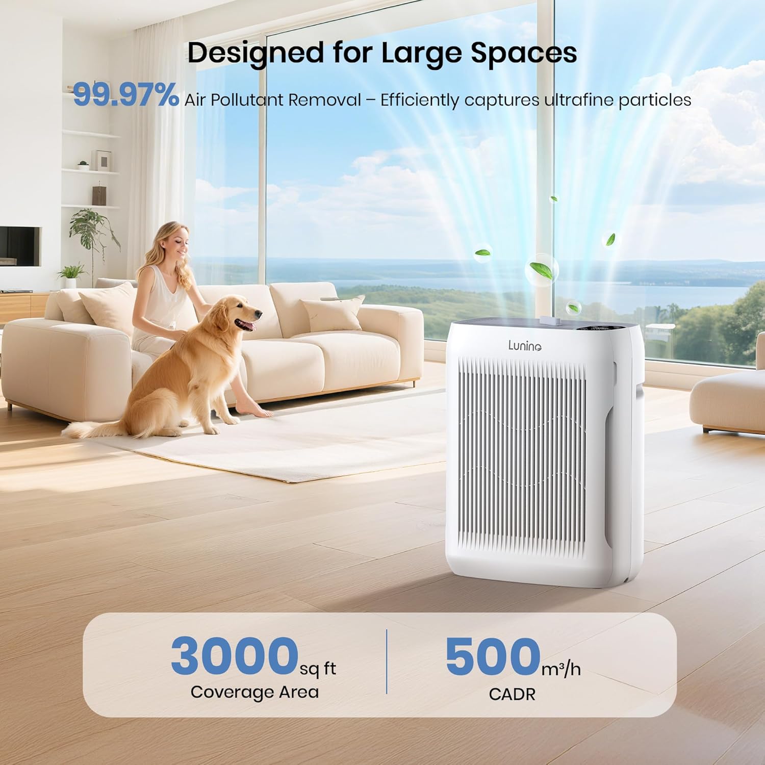 Air Purifier Replacement Filter Compatible with LUNINO K3 Air Purifier, 3 Stage HEPA Washable Filter, Air Cleaner Filter, 1 Pack - Image 7