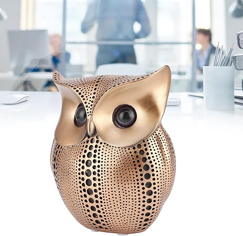 Miniatura 5 de Estatua de búho, estatua de búho para decoración del hogar, decoración de oficina, moderna figura de pájaro para estante de libros de interior,