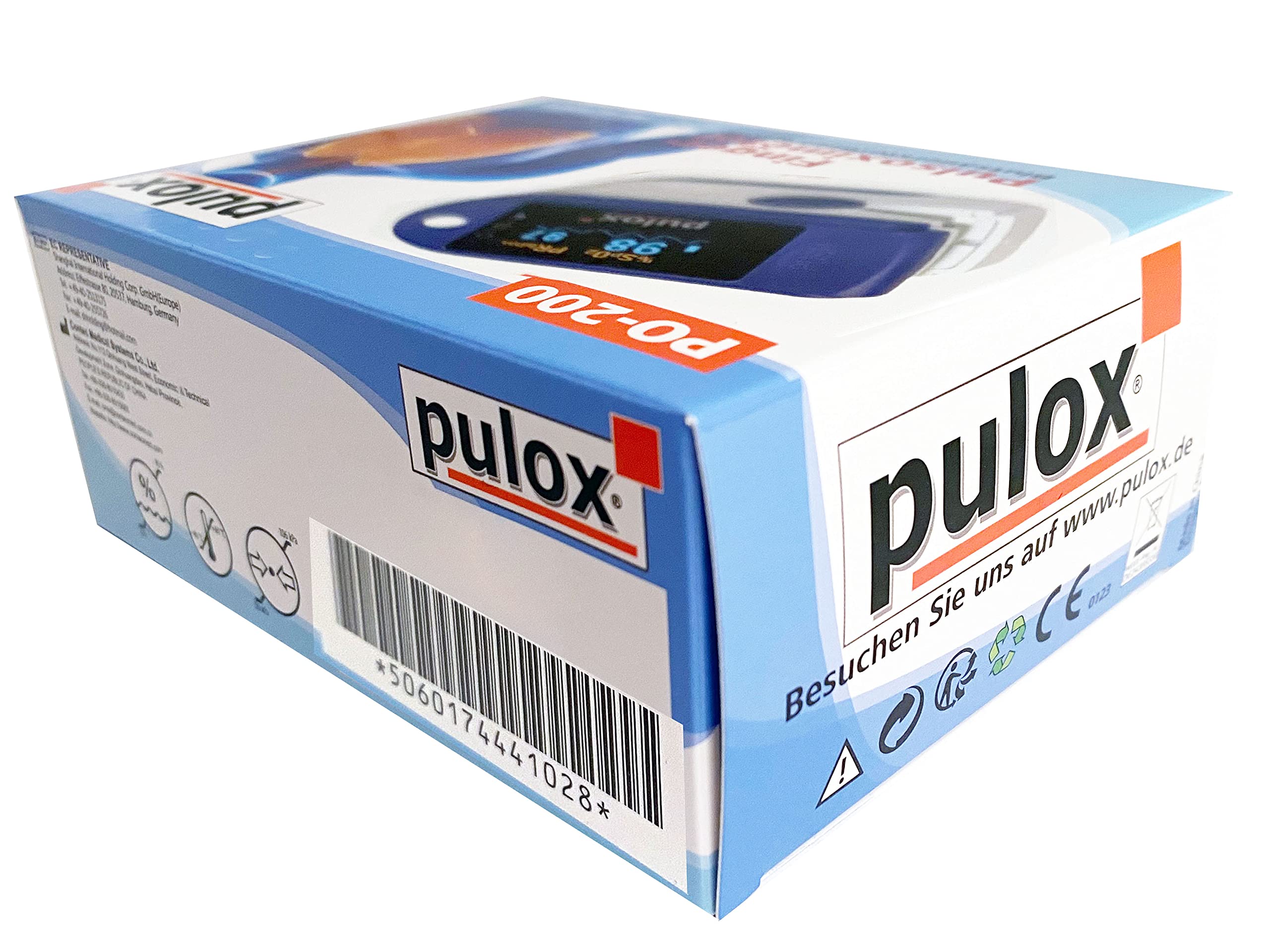 Pulsoximeter PULOX PO-200 mit LCD-Anzeige inkl. Zubehör (Packung mit 2)