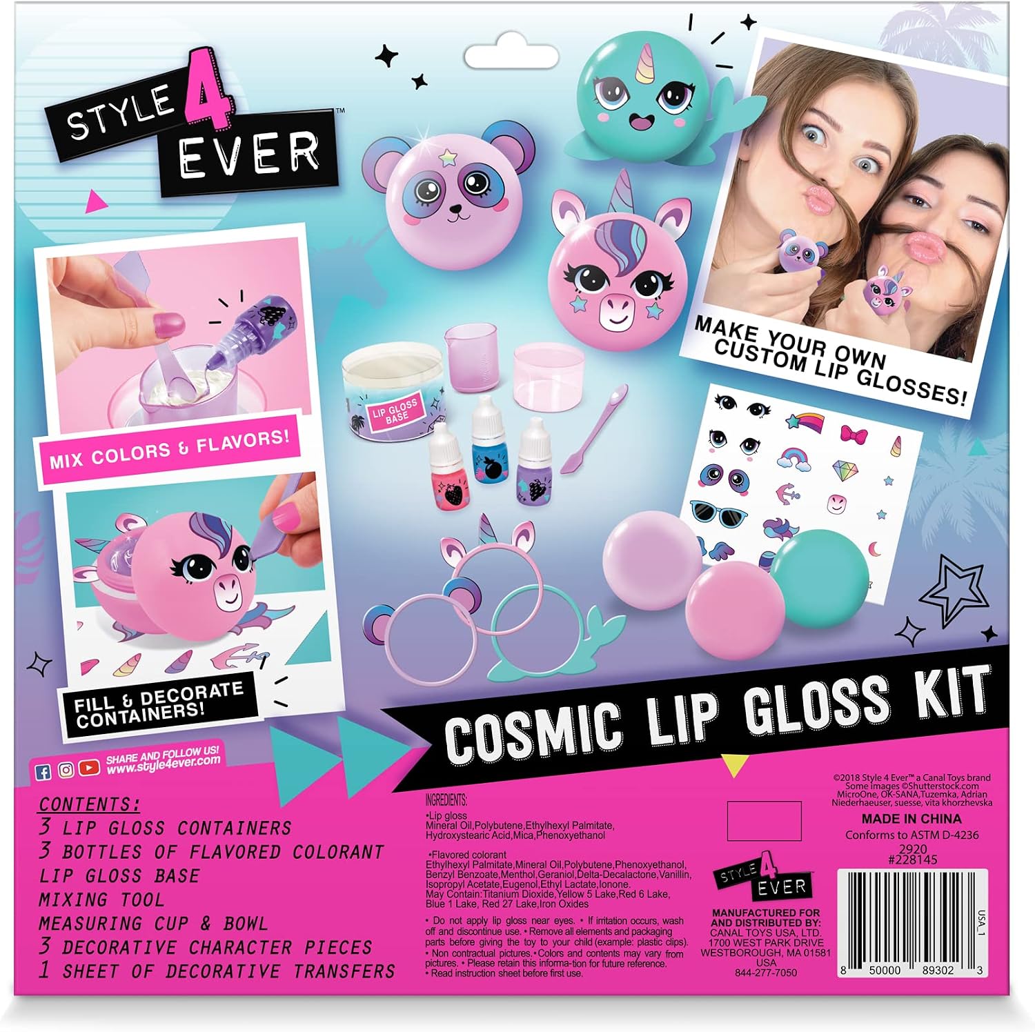 Canal Toys Style 4 Ever Cosmic Lip Gloss Kit, Multicolor