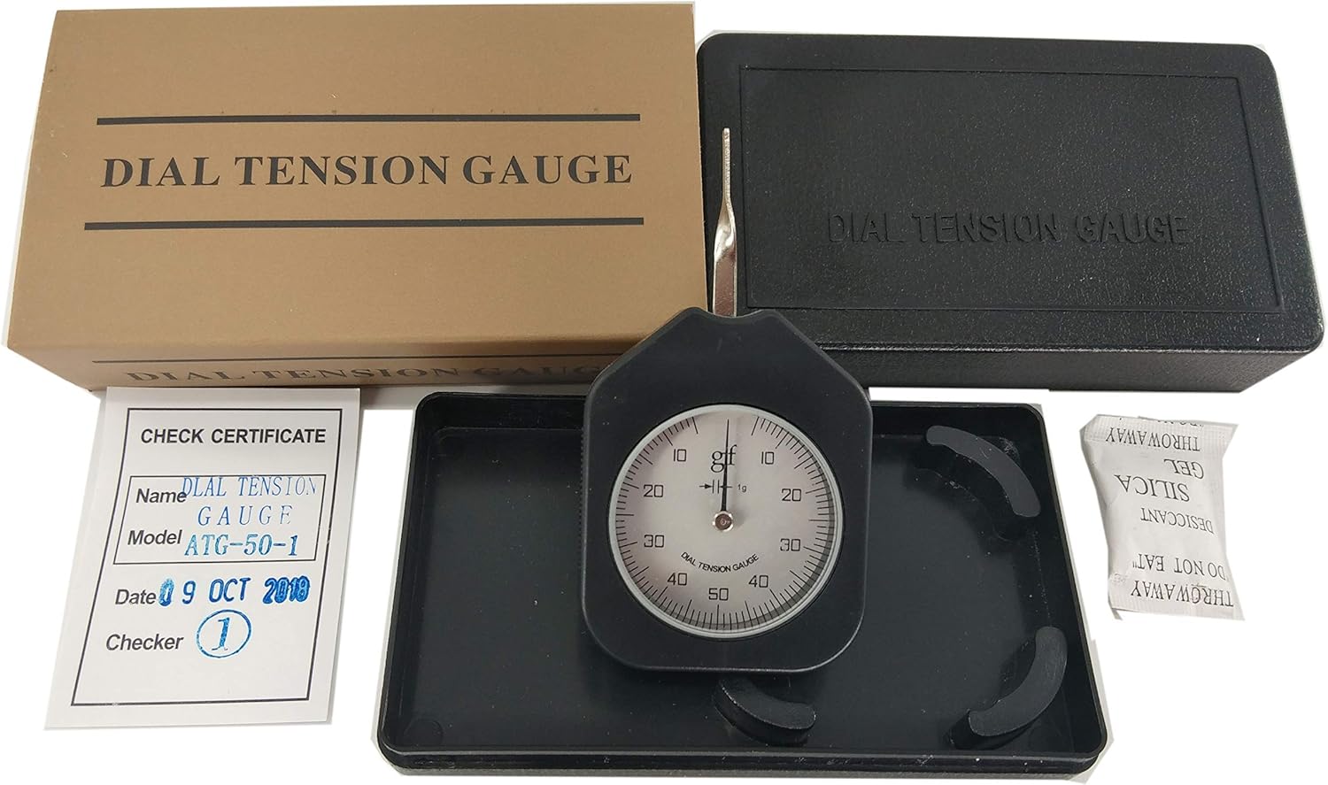 Dial Tension Meter Gauge Tester Tensionmeter Gram Force Meter Single Pointer 50G