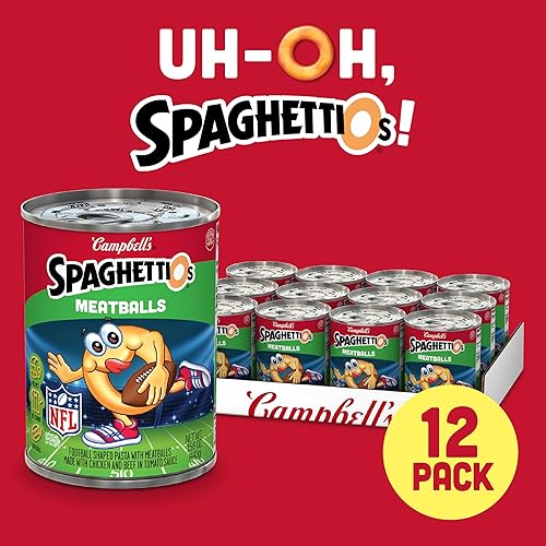 Vista 97 de SpaghettiOs Pasta enlatada original más calcio, lata de 15.8 onzas (paquete de 12)