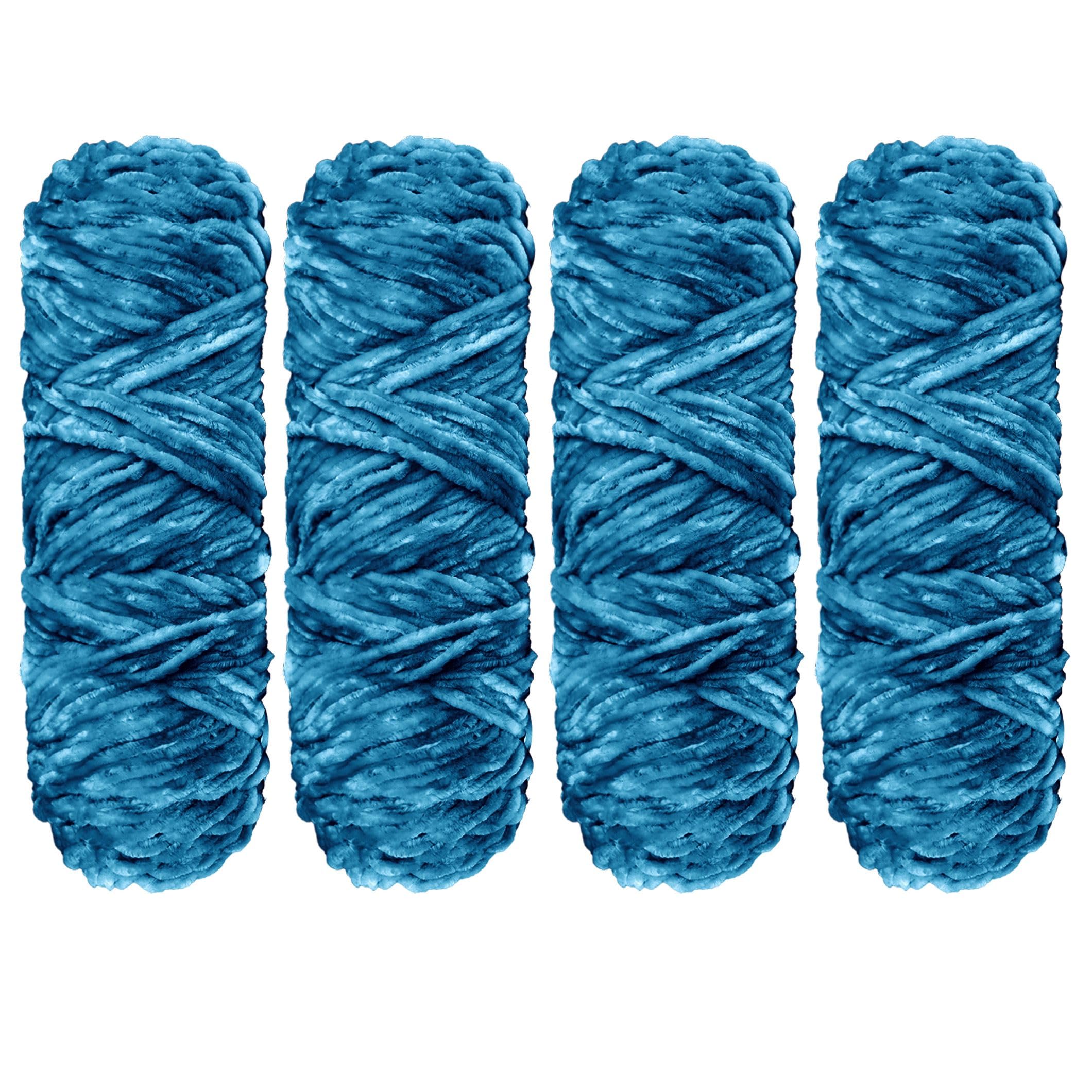 YINVA Wolle Zum Häkeln 400g(4pcs×100g) Flauschige Wolle Velvet Babywolle Weiche