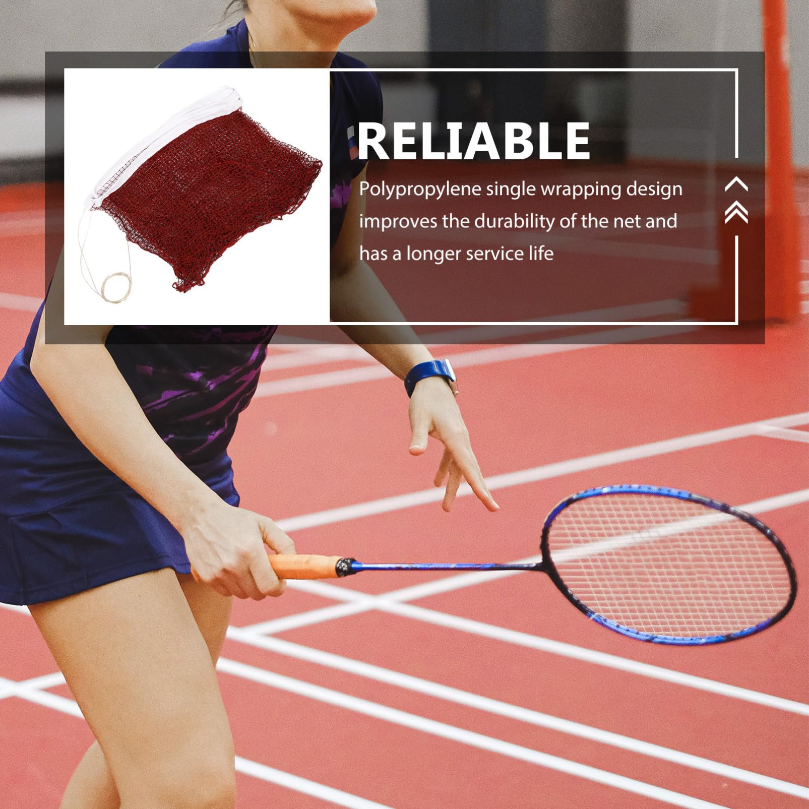 Abaodam 1Set Portable Badminton Net Durable Badminton Replacement Net with Upgraded Carry Bag for Backyard Garden and Beach Sports