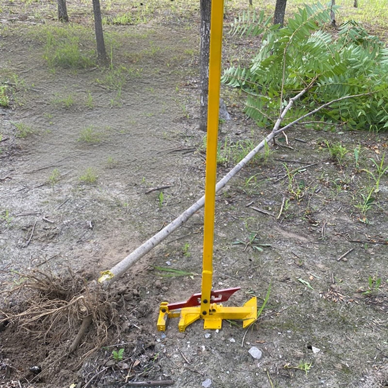 Chzffd One Color Sapling Puller Tool, Portable Post Stake Puller Tool For Garden Farms Construction Sites Backyard, Adjustable Fence Stump Extractor With Serrated Claws