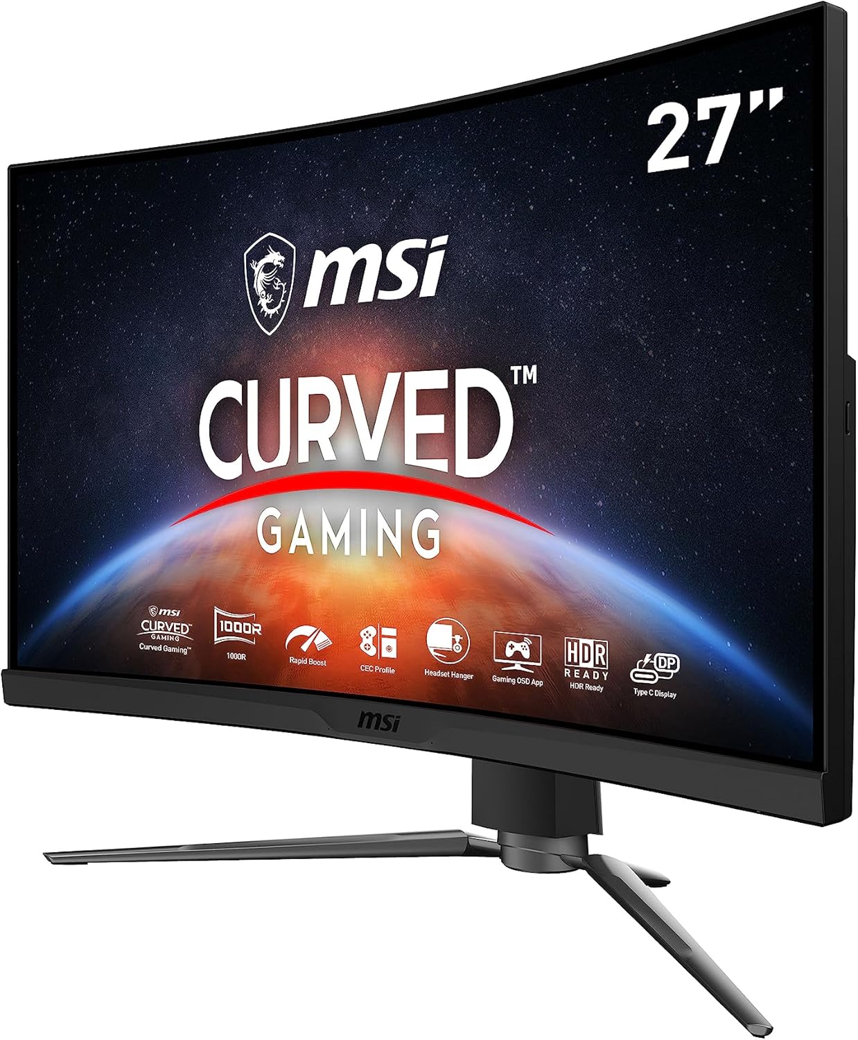 MSI MAG ARTYMIS 274CP Monitor Gaming 27 Curvo FHD (1920x1080), 165Hz / 1ms, FreeSync Premium, DisplayHDR 400 - DP 1.2a, HDMI, USB Type-C, VESA MSI MAG ARTYMIS 274CP Monitor Gaming 27 Curvo FHD (1920x1080), 165Hz / 1ms, FreeSync Premium, DisplayHDR 400 - DP 1.2a, HDMI, USB Type-C, VESA