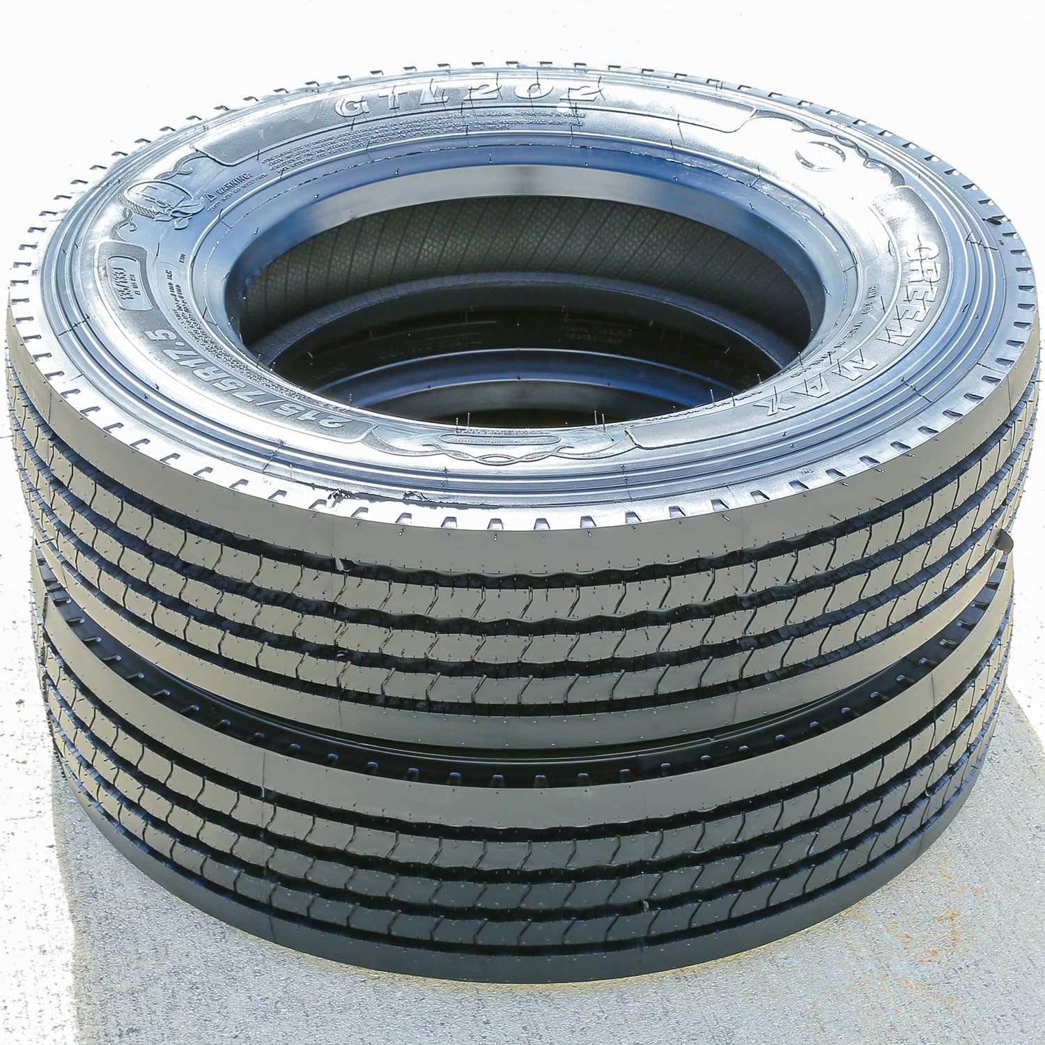 Green Max GTL202 All-Season Commercial Trailer Radial Tire-215/75R17.5 215/75/17.5 215/75-17.5 135/133J Load Range H LRH 16-Ply BSW Black Side Wall