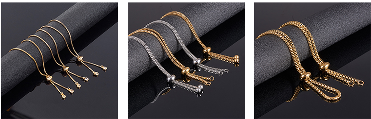 UNICRAFTALE 10Stk. 230mm Verstellbar 304 Edelstahl Armbänder Herstellung Round Box Chain Slider Extender Ketten Mit Kugelenden Für Frauen Mädchen Semi Finished DIY Armbänder