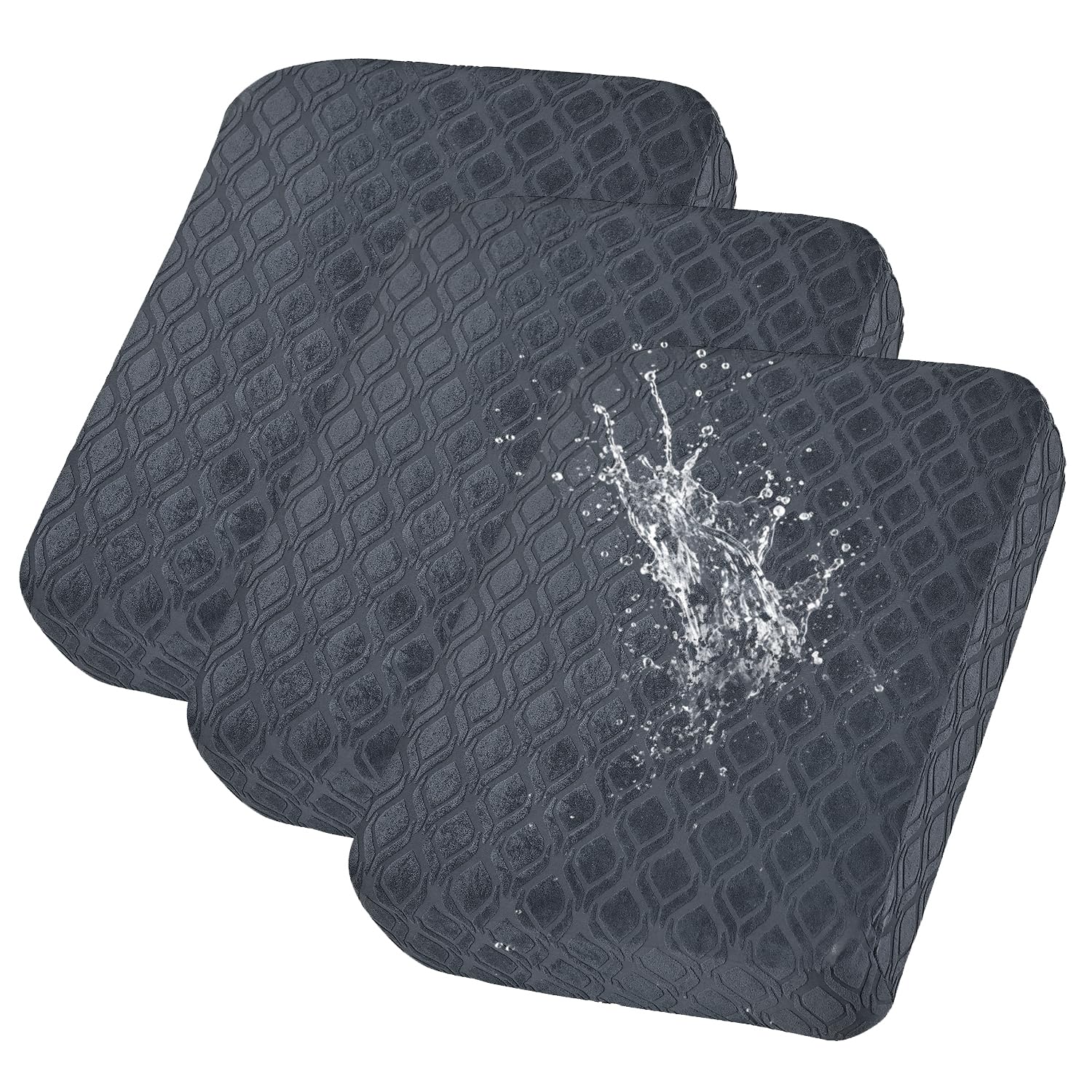 SHANNA Seat Cushion Sofa Cover: 3 Seater Waterproof Jacquard Couch Cushion Slipcovers High Elastic Outdoor Cushion Couch Slipcover Non-Slip Washable Furniture Protector for Kids, Pets (Dark Gray) โ image 1