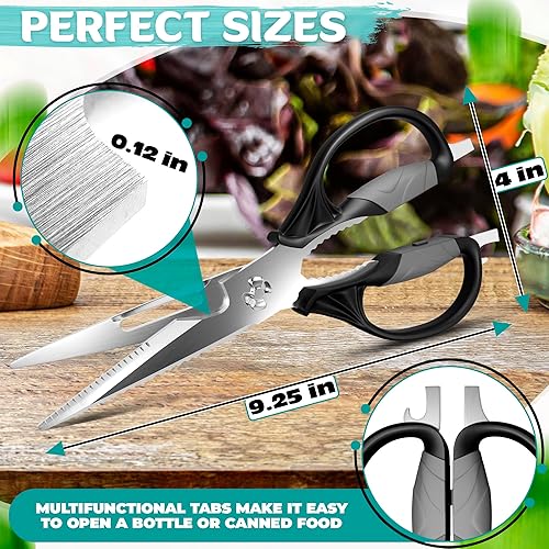 Miniatura 2 de Tijeras de cocina para alimentos, tijeras de cocina multiusos, tijeras de cocina resistentes, tijeras de aves de corral, tijeras de corte de carne