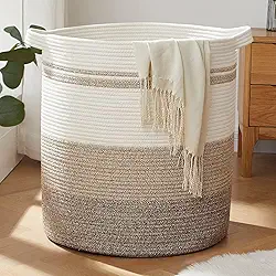 OIAHOMY Cestos de roupa suja de 100 L - cesto de lavanderia, cesta de armazenamento com alças, cesta decorativa para sala de estar, cesta de armazenamento de tecido para lixeira de brinquedos,