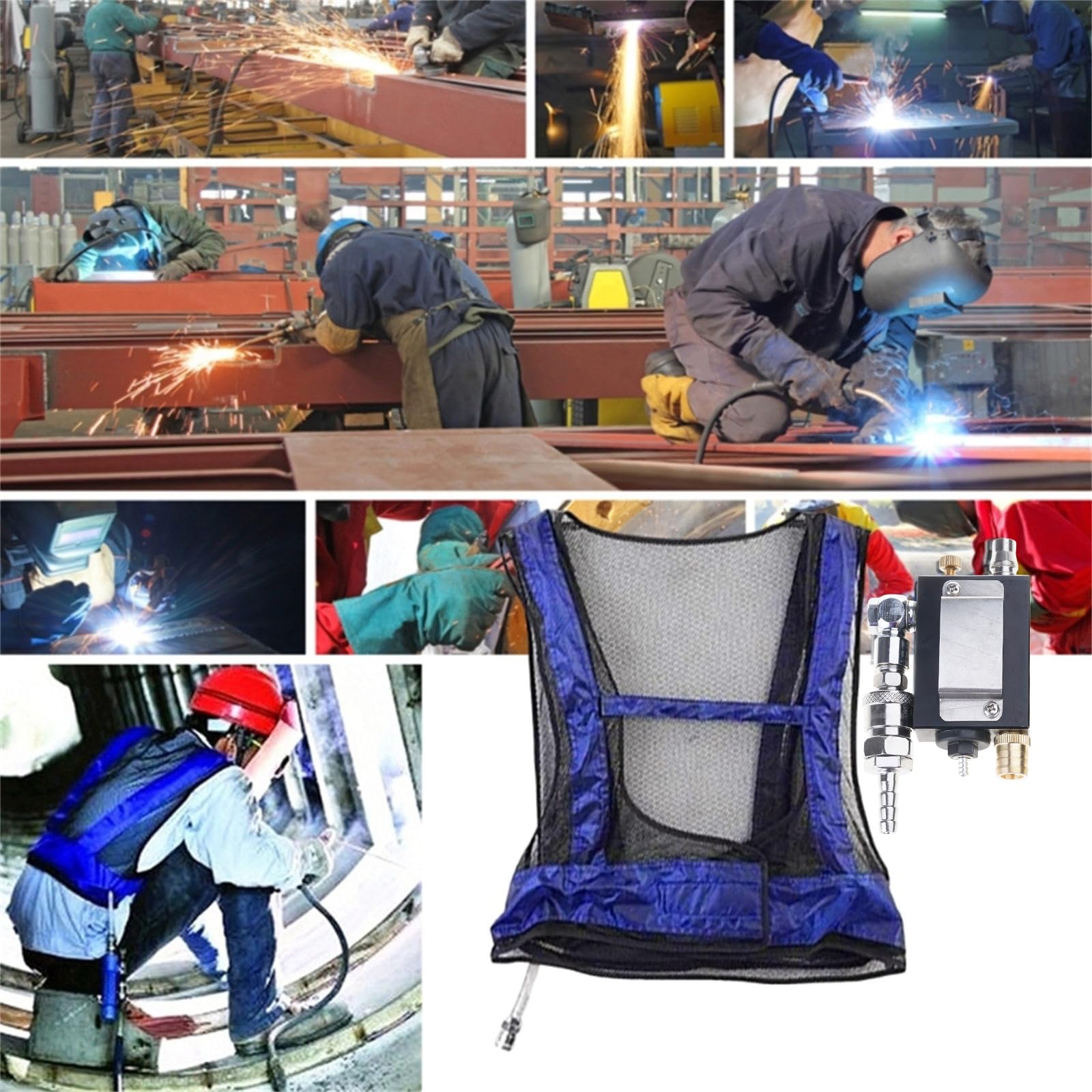Gilet Gilet Refroidi À L'air Comprimé Pour Les Travailleurs L'usine Équipement Soulagement Contrainte Thermique Contrôle Température À Usage Industriel