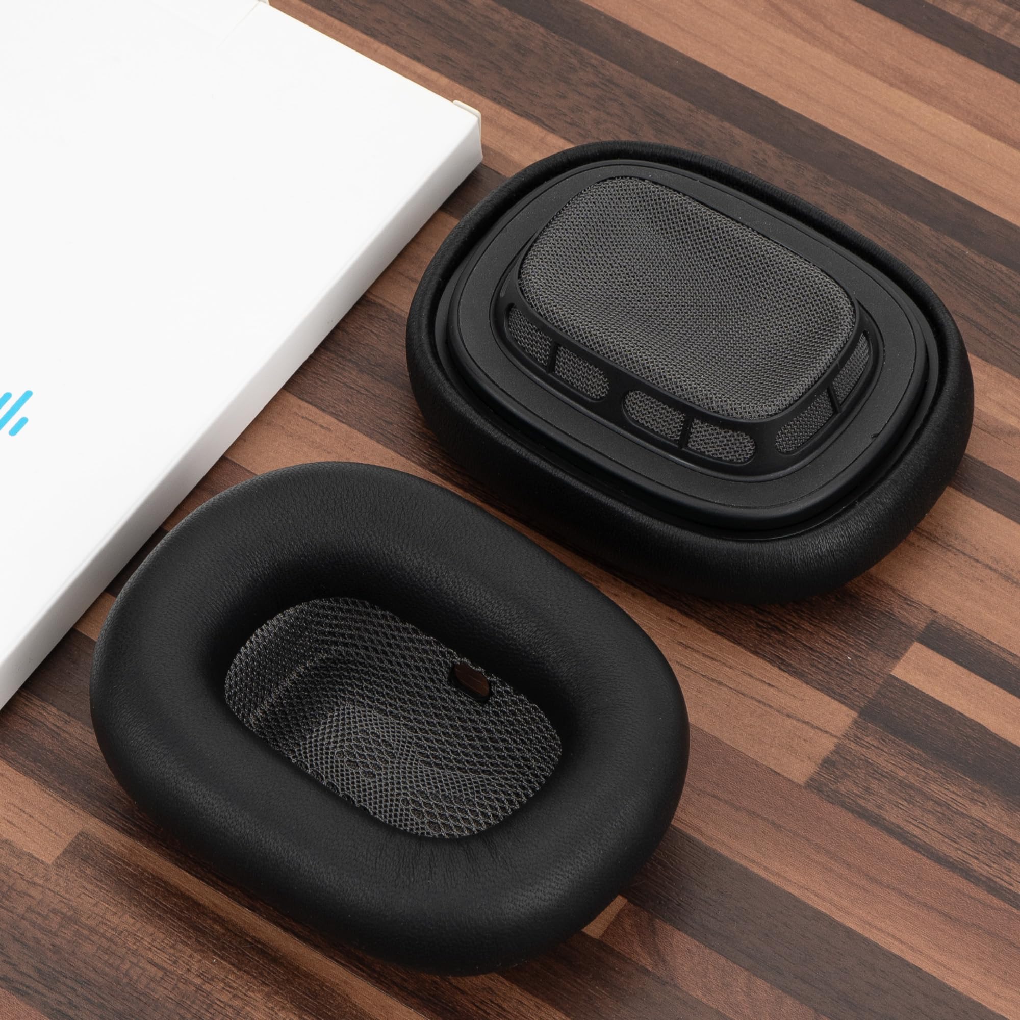 Geekria Elite Ersatz-Ohrpolster aus Schafsleder für Apple AirPods MAX (A2096)/MAX2 (A3184) Kopfhörer, Reparaturteile (Schwarz)