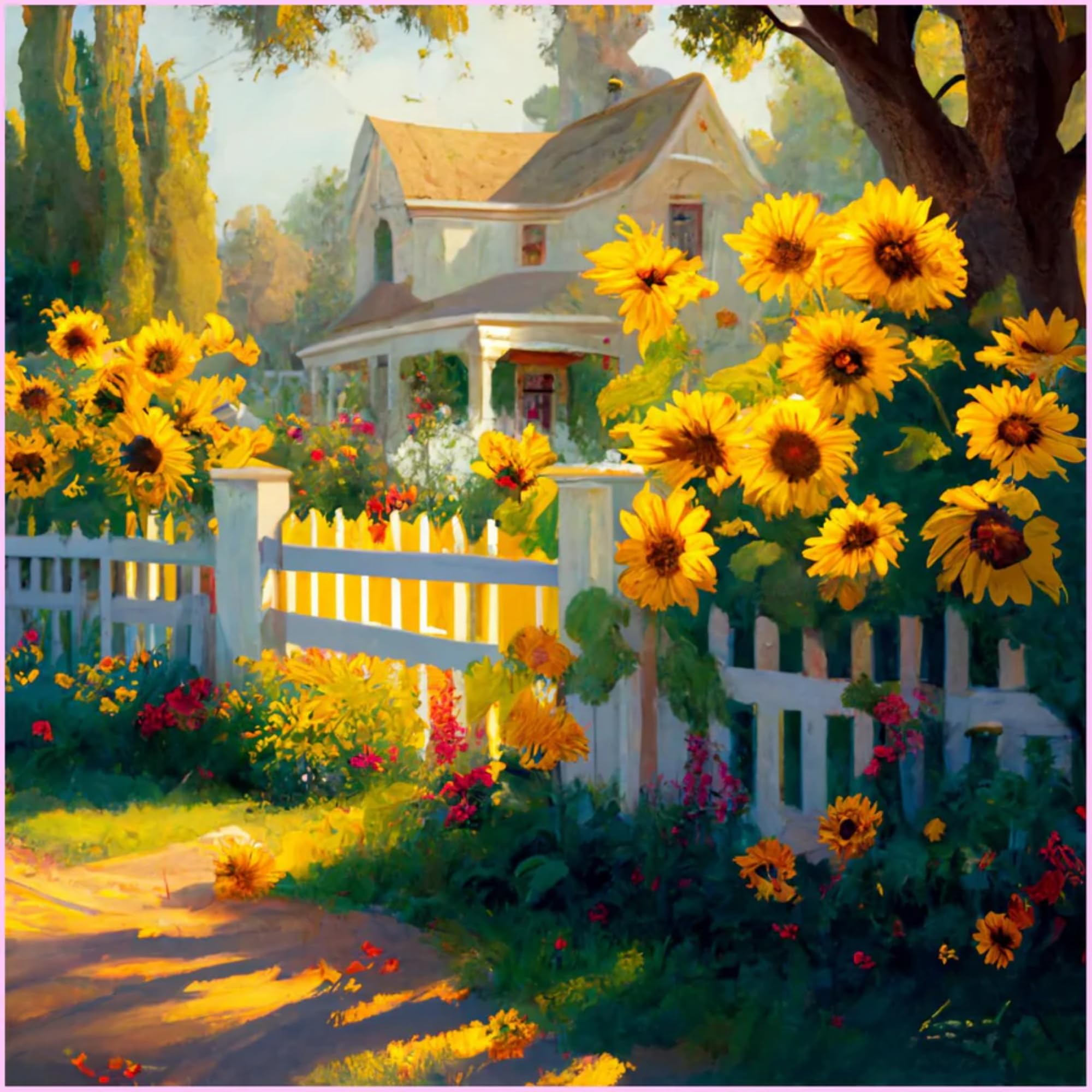 HEFEIS 5D Diamond Painting Kit for Adults,Diamond Art Kits for Beginner,Gem Art,Crystal Art Kits Full Round Drill for Home Wall Decor Gifts for Women, Men (Sunflower)
