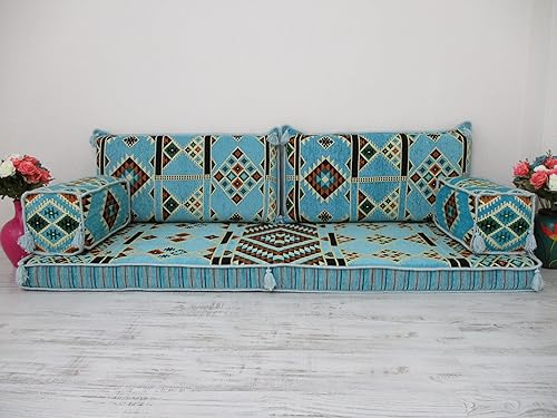 Miniatura 4 de mysticalanatolia Pallet Cushions, Arabic Majlis Sofa, Arabic Floor Sofa, Arabic Floor Seating, Arabic Couch, Oriental Floor Seating, Arabic Jalsa,