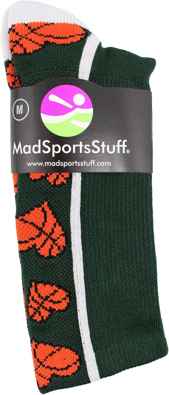 Basketball Crew Socks with Crazy Love Hearts by MadSportsStuff